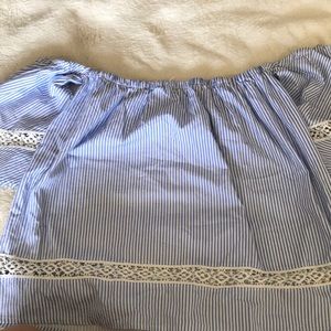 Charlotte Russe off-shoulder top w/ lace detailing